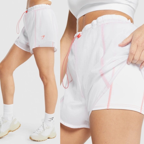 Gymshark Pulse 2 in 1 Shorts in White - S - Picture 2 of 13